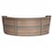 Linea Italia Curved Reception Desk with Counter, 3 Units, 143 inW x 71 inD, N. Walnut ZUI297 - alternate 1